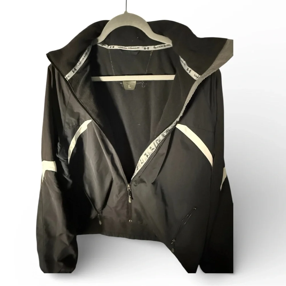 Vintage Y2K Under Armour fleece lined track sports jacket - L